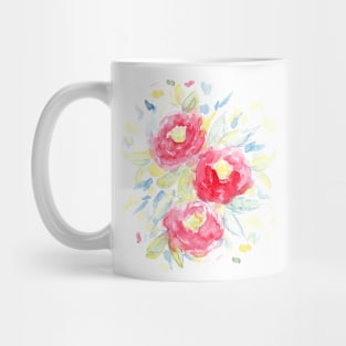 Watercolor Peonies Mug